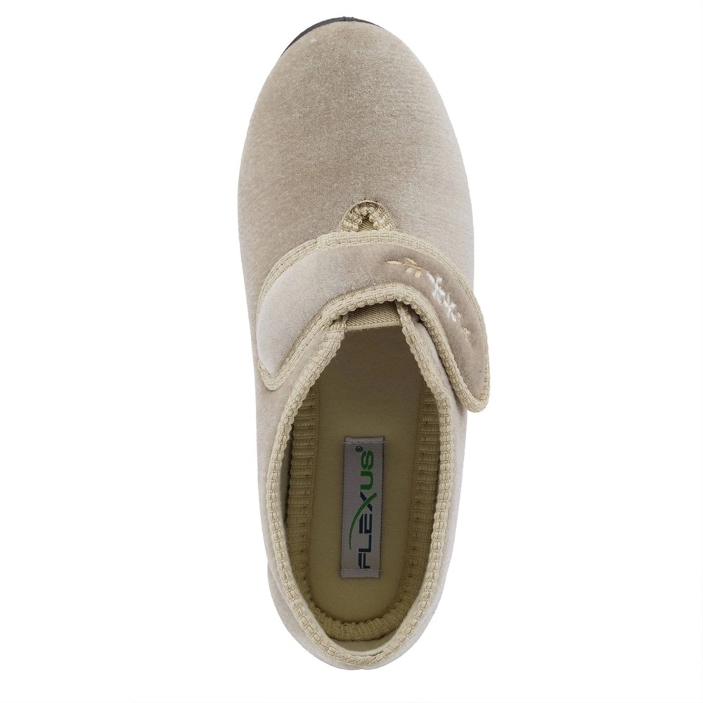 Spring step italian made  flexus ivory faux fur slippers nib sz 40/9